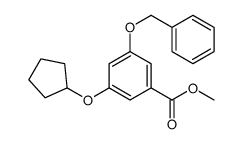 3-苄氧基-5-环戊基氧基-苯甲酸甲酯结构式