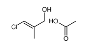 acetic acid,3-chloro-2-methylprop-2-en-1-ol Structure