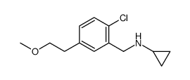 N-[2-氯-5-(2-甲氧基乙基)苄基]环丙胺结构式