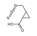 (1R,2R)-2-(azidomethyl)cyclopropane-1-carboxylic acid结构式