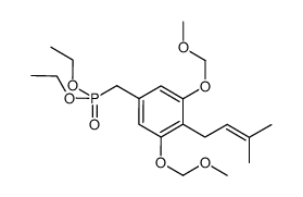 diethyl (4-(3-methyl-2-butenyl)-3,5-bis(methoxymethoxy)benzyl)phosphonate结构式