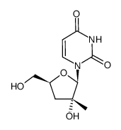 3'-deoxy-2'-C-methyluridine Structure