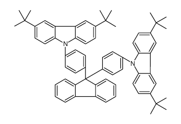 9,9-二-4,4’- (3,6-二叔丁基咔唑基)-苯基芴结构式