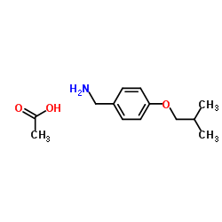 4-(2-甲基丙氧基)苯甲胺乙酸盐结构式