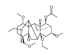 Aconitan-14-ol, 8-ethoxy-20-ethyl-1,16-dimethoxy-4-(methoxymethyl)-, acetate (ester), (1α,14α,16β) Structure