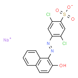 sodium 2,5-dichloro-4-[(2-hydroxy-1-naphthyl)azo]benzenesulphonate结构式