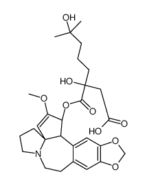 Cephalotaxine 4-Hydrogen (2R)-2-Hydroxy-2-(4-hydroxy-4-methylpentyl)butanedioate (Ester) Structure