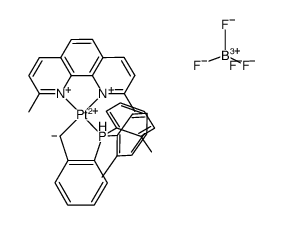 [Pt(2,9-dimethyl-1,10-phenanthroline)(P(o-tolyl)2-Ph-CH2-κC,P)]BF4结构式