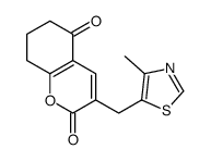 3-((4-甲基噻唑-5-基)甲基)-7,8-二氢-2H-色烯-2,5(6H)-二酮结构式