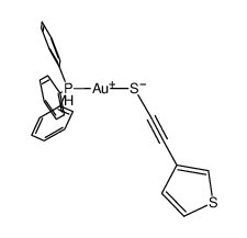 [Au(3-C4H3S-CC-S)(PPh3)] Structure