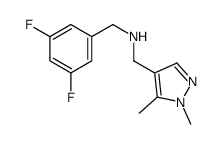 1-(3,5-Difluorophenyl)-N-[(1,5-dimethyl-1H-pyrazol-4-yl)methyl]me thanamine结构式