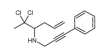 (5,5-dichloro-hex-1-en-4-yl)-(3-phenyl-prop-2-ynyl)-amine结构式