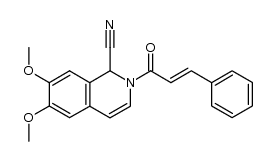 (+/-)-2-trans-cinnamoyl-6,7-dimethoxy-1,2-dihydro-isoquinoline-1-carbonitrile Structure