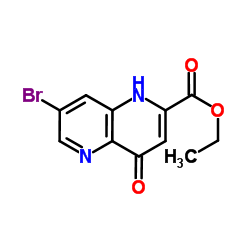 Ethyl 7-bromo-4-oxo-1,4-dihydro-1,5-naphthyridine-2-carboxylate picture