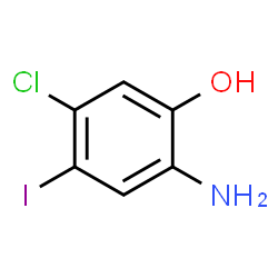 2-氨基-5-氯-4-碘苯酚结构式