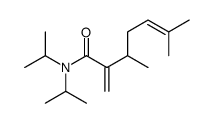 3,6-dimethyl-2-methylidene-N,N-di(propan-2-yl)hept-5-enamide结构式