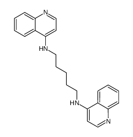 N,N′-bis(4-quinolinyl)pentane-1,5-diamine结构式