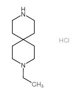 3,9-二氮杂螺[5.5]-2-十一酮-3-乙基-盐酸盐结构式