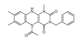Alloxazine,5-acetyl-3-benzyl-5,10-dihydro-1,7,8-trimethyl- (7CI) Structure