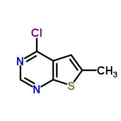 4-氯-6-甲基噻吩[2,3-D]嘧啶结构式