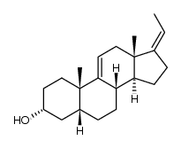 (3R,5R,8S,10S,13S,14S,Z)-17-ethylidene-10,13-dimethyl-2,3,4,5,6,7,8,10,12,13,14,15,16,17-tetradecahydro-1H-cyclopenta[a]phenanthren-3-ol结构式