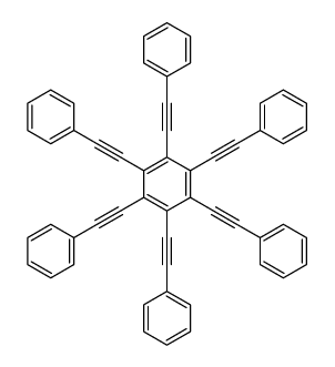 1,2,3,4,5,6-hexakis(2-phenylethynyl)benzene Structure