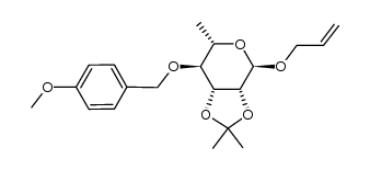 allyl 2,3-O-isopropylidene-4-O-(4-methoxybenzyl)-α-L-rhamnopyranoside Structure