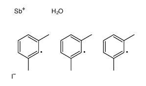 tris(2,6-dimethylphenyl)antimony(1+),iodide,hydrate Structure