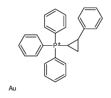 gold,triphenyl-(2-phenylcyclopropyl)phosphanium Structure