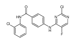 4-(2-氯-5-氟嘧啶-4-基氨基)-N-(2-氯苯基)苯甲酰胺结构式