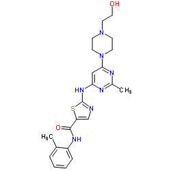 2-((6-(4-(2-hydroxyethyl)piperazin-1-yl)-2-methylpyrimidin-4-yl)amino)-N-(o-tolyl)thiazole-5-carboxamide(DasatinibImpurity) Structure