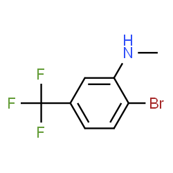 2-溴-N-甲基-5-(三氟甲基)苯胺结构式