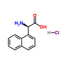(R)-2-氨基-2-(萘-1-基)乙酸盐酸盐结构式