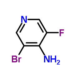 3-溴-4-氨基-5-氟吡啶结构式
