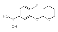 4-氟-3-(四氢-2H-吡喃-2-基氧基)苯硼酸结构式