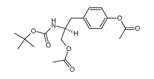 N-t-butoxycarbonyl-di-O-acetyl-L-tyrosinol Structure