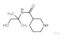 N-(2-Hydroxy-1,1-dimethylethyl)-3-piperidinecarboxamide hydrochloride结构式