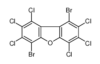 1,6-dibromo-2,3,4,7,8,9-hexachlorodibenzofuran Structure