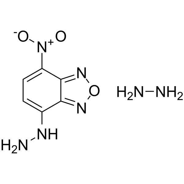NBD-H (即4-肼基-7-硝基-2,1,3-苯并恶二唑肼)结构式
