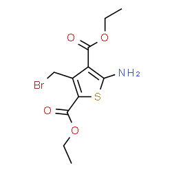 5-氨基-3-(溴甲基)噻吩-2,4-二羧酸二乙酯结构式