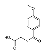 N-(4-Methoxybenzoyl)-N-methylglycine Structure