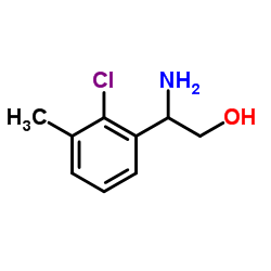 2-Amino-2-(2-chloro-3-methylphenyl)ethanol结构式