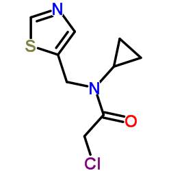 2-Chloro-N-cyclopropyl-N-(1,3-thiazol-5-ylmethyl)acetamide Structure