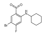 4-bromo-N-cyclohexyl-5-fluoro-2-nitroaniline structure