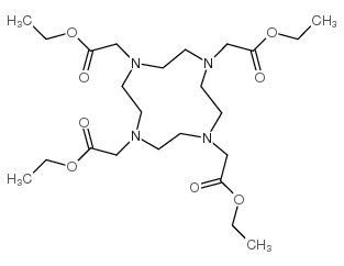1,4,7,10-四(乙氧羰基甲基)-1,4,7,10-四氮环十四烷结构式