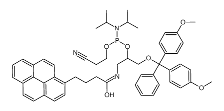 N-(4-(1-pyrenyl)butyryl)-O(1)-(4,4'-dimethoxytrityl)-O(2)-((diisopropylamino)(2-cyanoethoxy)phosphino)-3-amino-1,2-propanediol picture