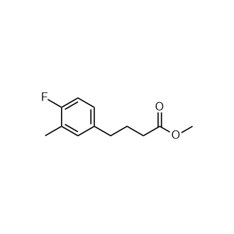 4-(4-氟-3-甲基苯基)丁酸甲酯结构式