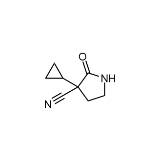 3-Cyclopropyl-2-oxopyrrolidine-3-carbonitrile Structure