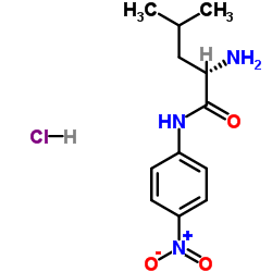 L-亮氨酸对硝基苯胺盐酸盐结构式