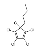 1,2,3,4,5-PENTACHLORO-5-BUTYLCYCLOPENTADIENE结构式